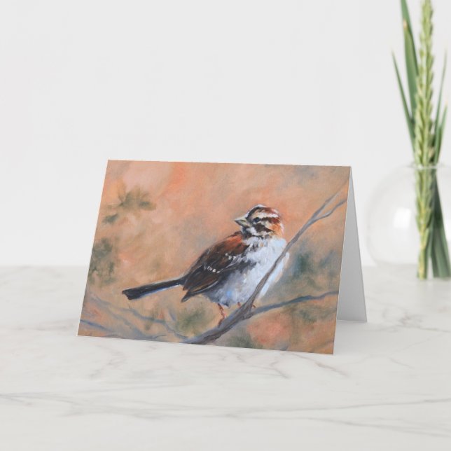 Song Sparrow Fine Art Greeting Card (Front)