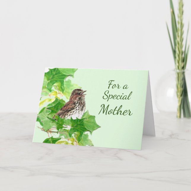 Song Sparrow Mother's Day Appreciation Card (Front)
