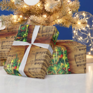 Song Tree Christmas Wrapping Paper