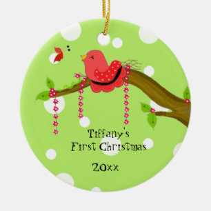 Songbird Baby's First Christmas Ceramic Tree Decoration