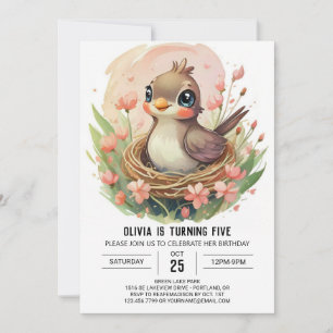 Songbird Colibri Bird Birthday  Invitation