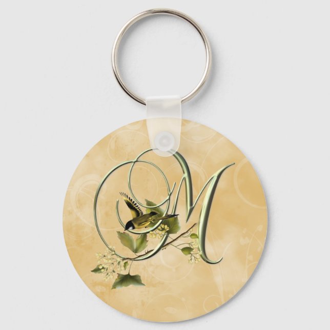 Songbird Initial M Key Ring (Front)