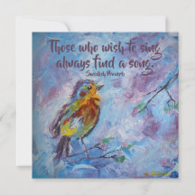 "Songbird of Hope" Flat Note Card