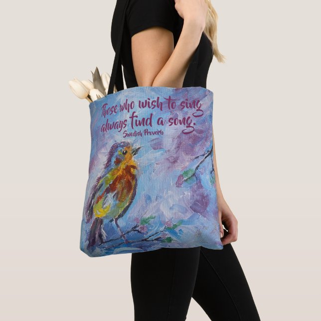 "Songbird of Hope" Tote (medium) (Close Up)