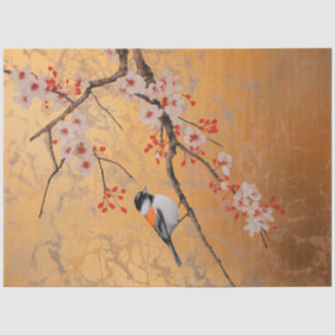 Songbird on Cherry Blossoms Tissue Paper