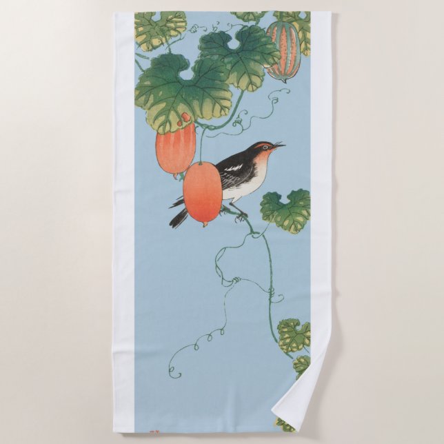 SONGBIRD ON CUCUMBER BEACH TOWEL (Front)