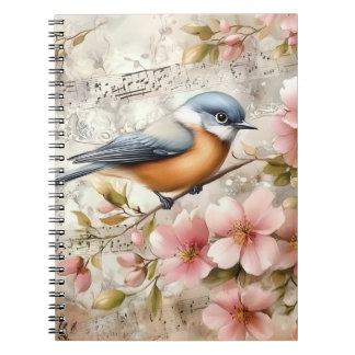 Songbird Pink Blossoms | Notebook