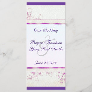 Songbird Shabby Chic WEDDING Program