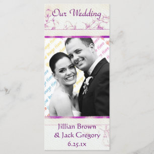 Songbird Shabby Chic WEDDING Program