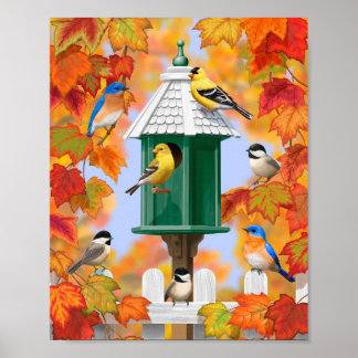 Songbirds in Autumn Poster