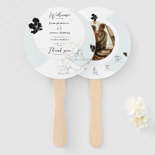 Songbirds Magnolias Wedding Program   Set of Fans