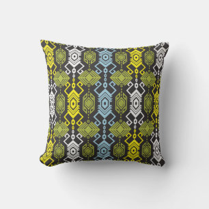 Songket Tenun Geometric Seamless Pattern with Crea Cushion