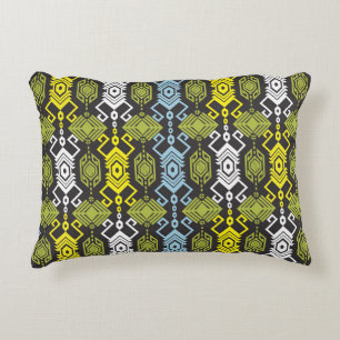 Songket Tenun Geometric Seamless Pattern with Crea Decorative Cushion