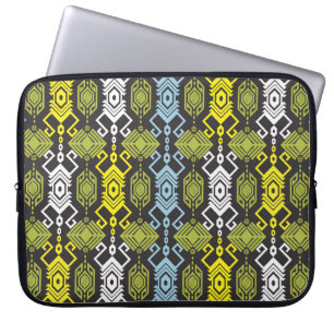 Songket Tenun Geometric Seamless Pattern with Crea Laptop Sleeve