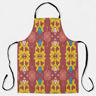 Songket Tenun Geometrik Seamless Pattern with Crea Apron