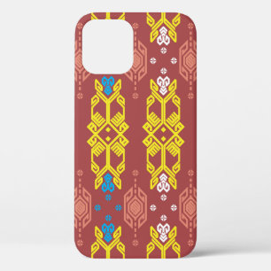 Songket Tenun Geometrik Seamless Pattern with Crea iPhone 12 Case