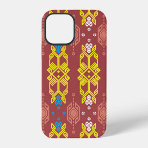 Songket Tenun Geometrik Seamless Pattern with Crea iPhone 12 Case