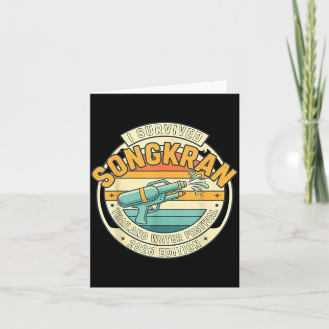 Songkran 2026 Survivor Funny Thai New Year  Card (Front)