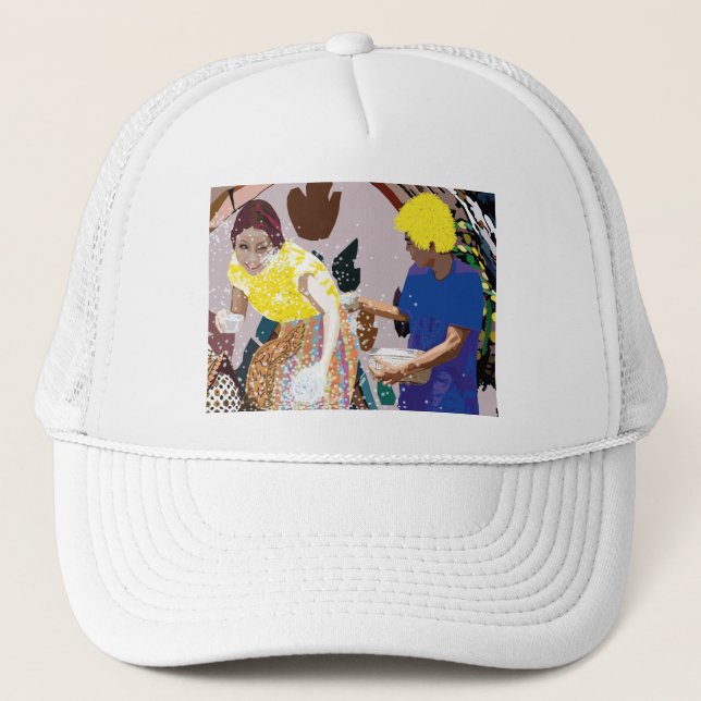 songkran thai culture water splashing festival trucker hat (Front)