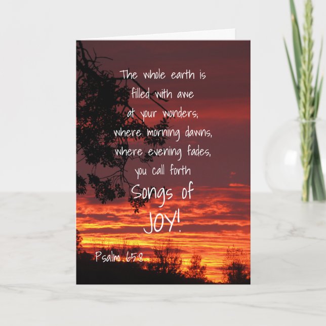 Songs of Joy Adult Baptism Greeting Card (Front)
