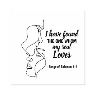 Songs of Solomon 3:4 Couple's Bible Valentines Rubber Stamp