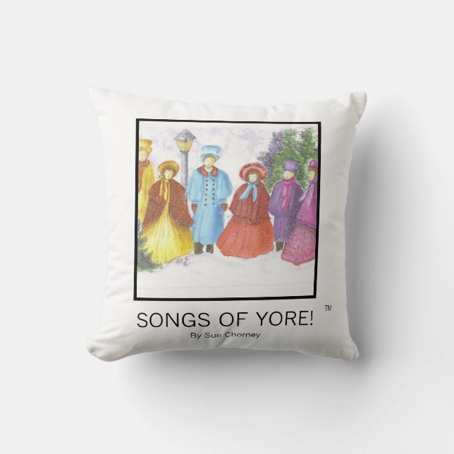 Songs of Yore Carolers Cushion (Front)