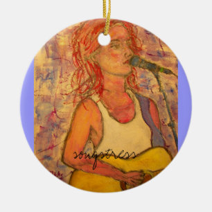 songstress design ceramic tree decoration