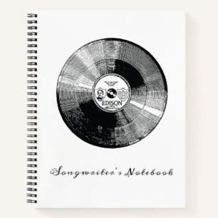 Songwriter's Notebook, record album, personalised Notebook