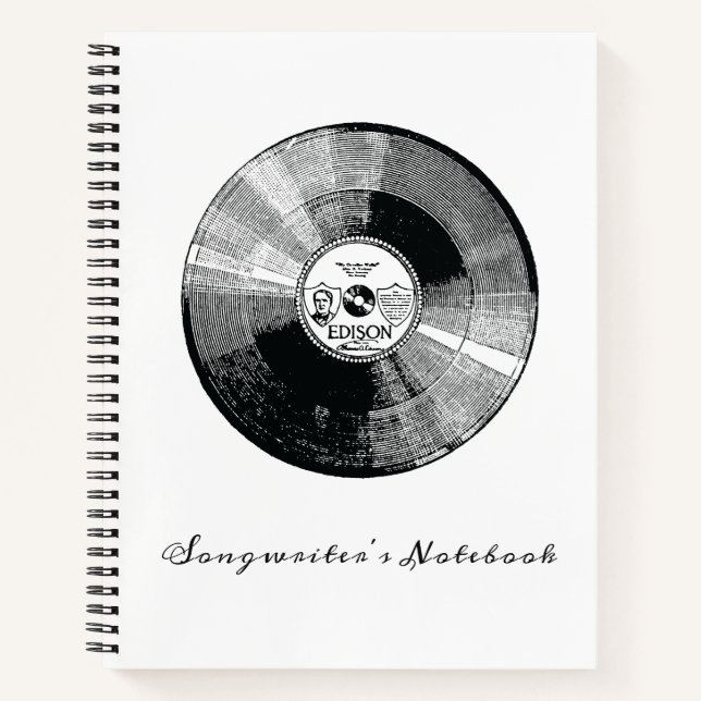 Songwriter's Notebook, record album, personalised Notebook (Front)