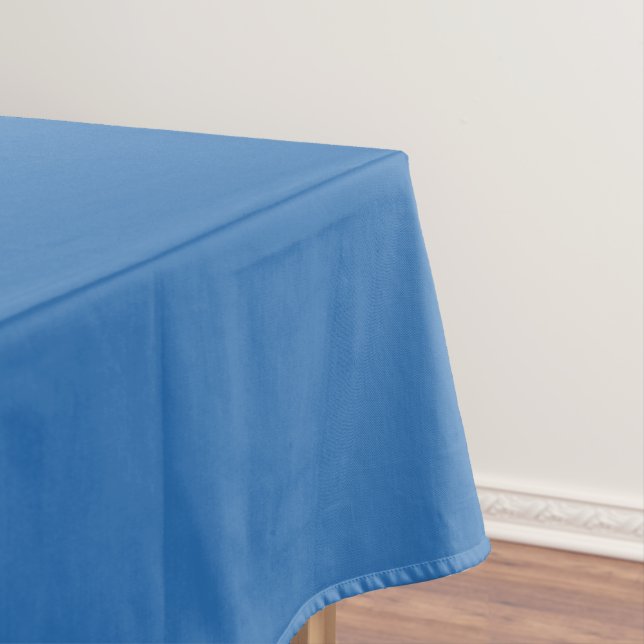 Sonic Blue Solid Colour Print, Jewel Tone Colours Tablecloth (In Situ)