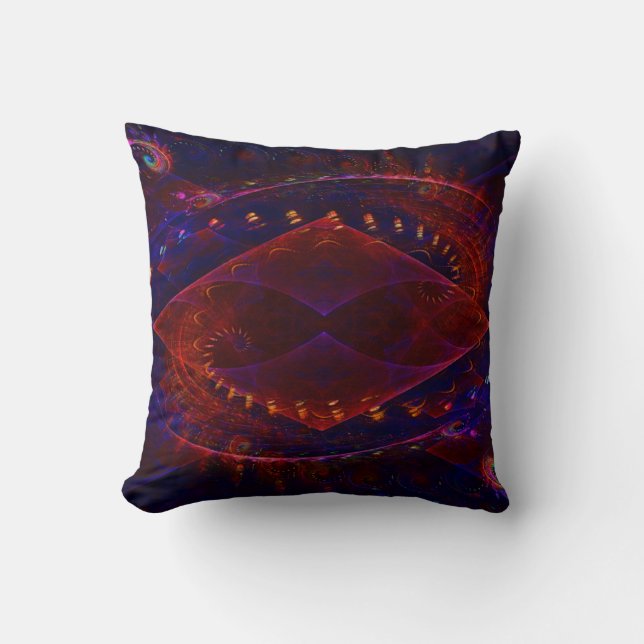Sonic Fractal Flame Abstract Cushion (Front)