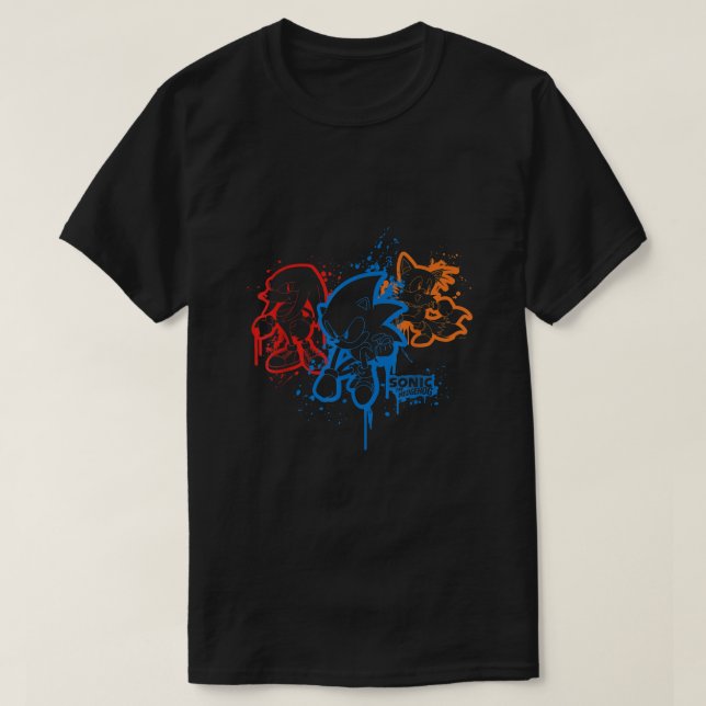 Sonic  Friends  Spray Paint  T-Shirt (Design Front)
