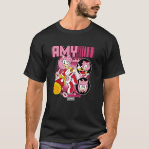 Sonic The Hedgehog Amy Rose Multi Pose Poster T-Shirt