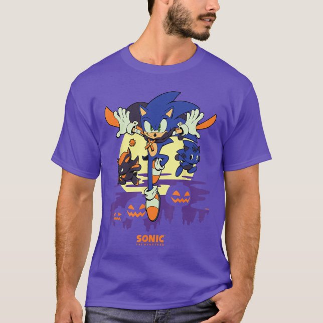 Sonic The Hedgehog Chao Tales Halloween Moonlight  T-Shirt (Front)