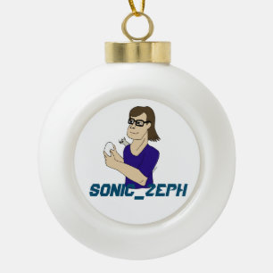 Sonic_Zeph Ceramic Ball Christmas Ornament