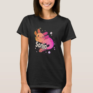 SONJA - Beautiful girl name with adorable AXOLOTL T-Shirt