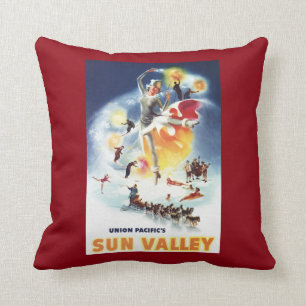 Sonja Henje Montage of Sun Valley Poster Cushion
