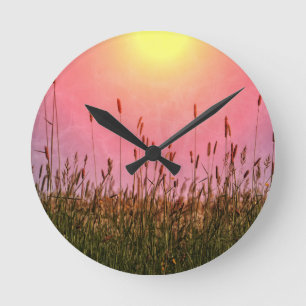 Sonnen - Gräser Round Clock