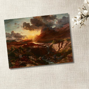 Sonnenuntergang am Hintersee in Berchtesgaden Postcard