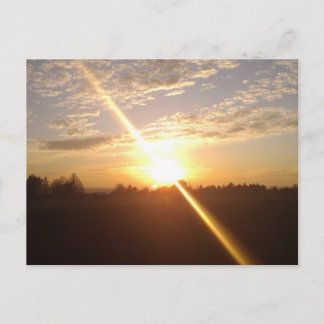 Sonnenuntergang über Wiesbaden und Mainz Postcard