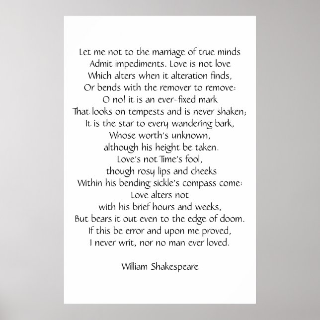 Sonnet 116 poster (Front)