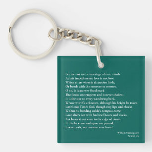Sonnet 116Let me not to the marriage of true minds Key Ring