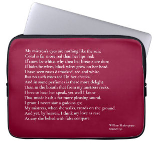 Sonnet 130 My mistress' eyes are nothing like Laptop Sleeve