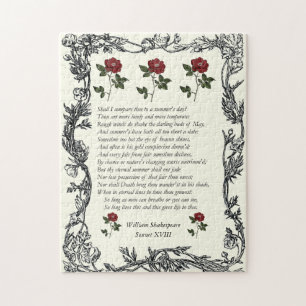 Sonnet # 18 by William Shakespeare Jigsaw Puzzle