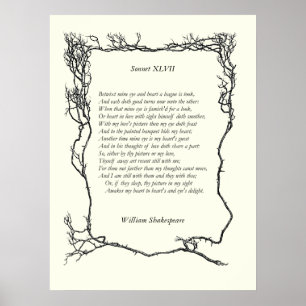 Sonnet # 47 by William Shakespeare Poster