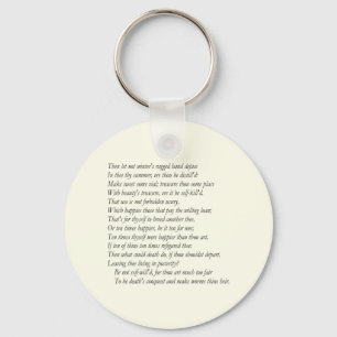 Sonnet # 6 by William Shakespeare Key Ring