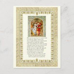 Sonnet Number 138 by William Shakespeare Postcard