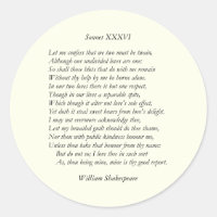 Sonnet Number 36 by William Shakespeare