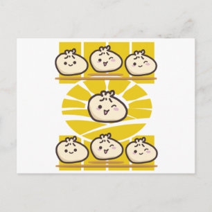 sonnige dim sum knödel  postcard