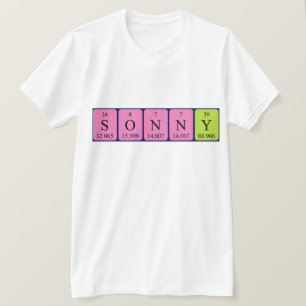 Sonny periodic table name shirt